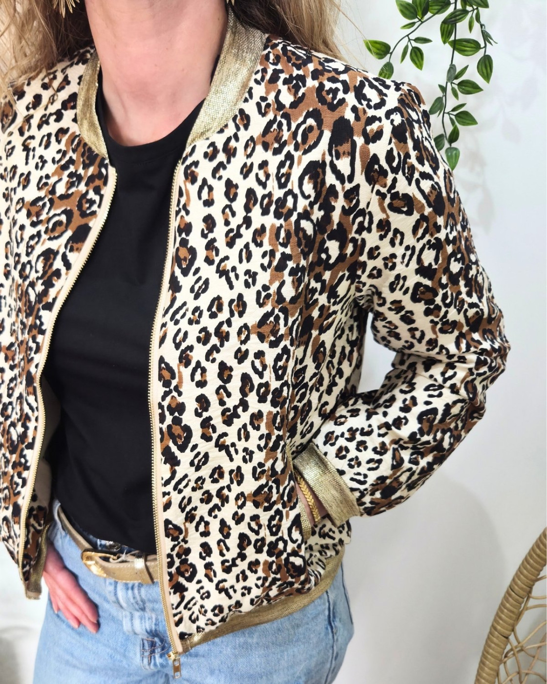 Bombers femme beige léopard marron et noir Eowyn