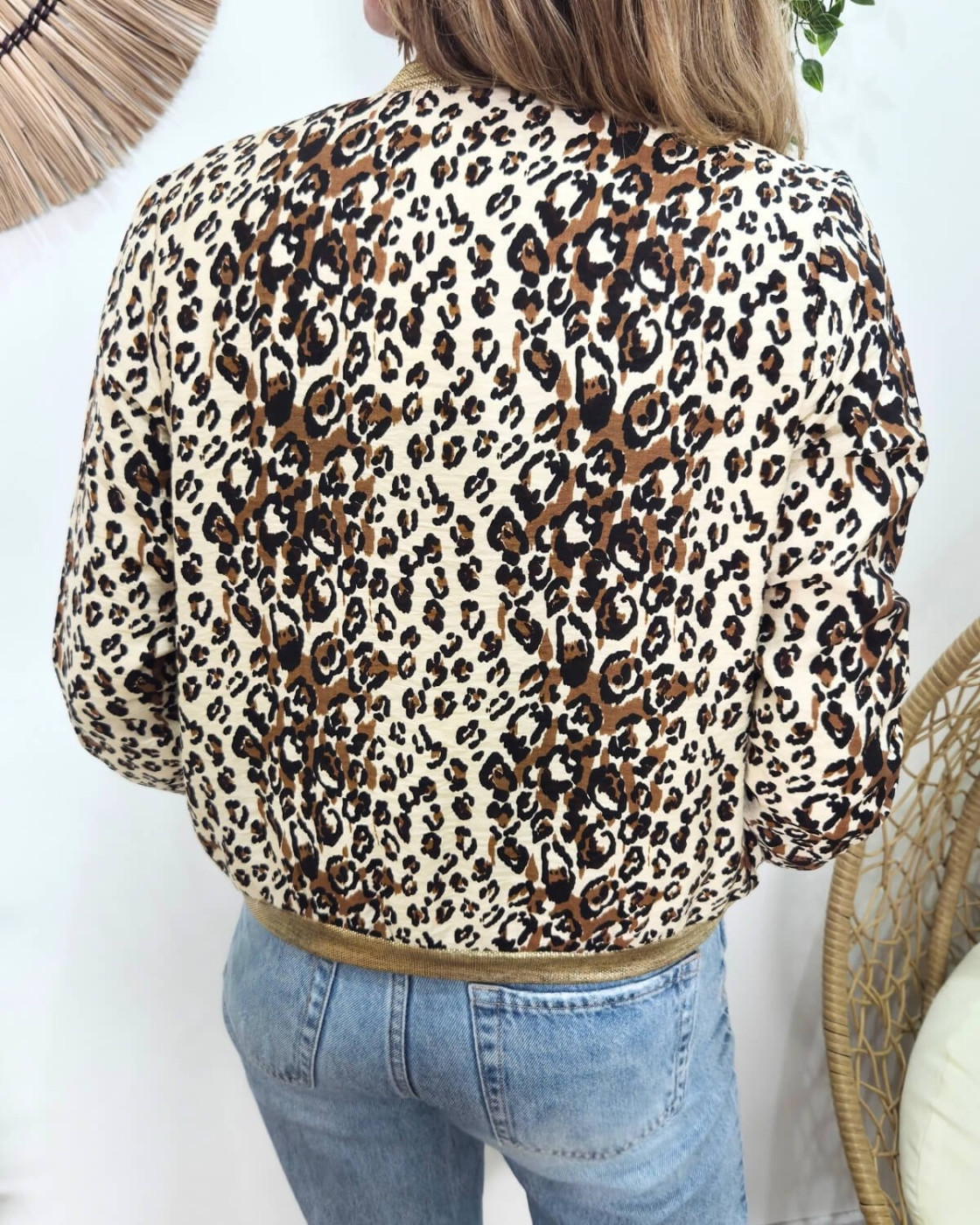 Bombers femme beige léopard marron et noir Eowyn
