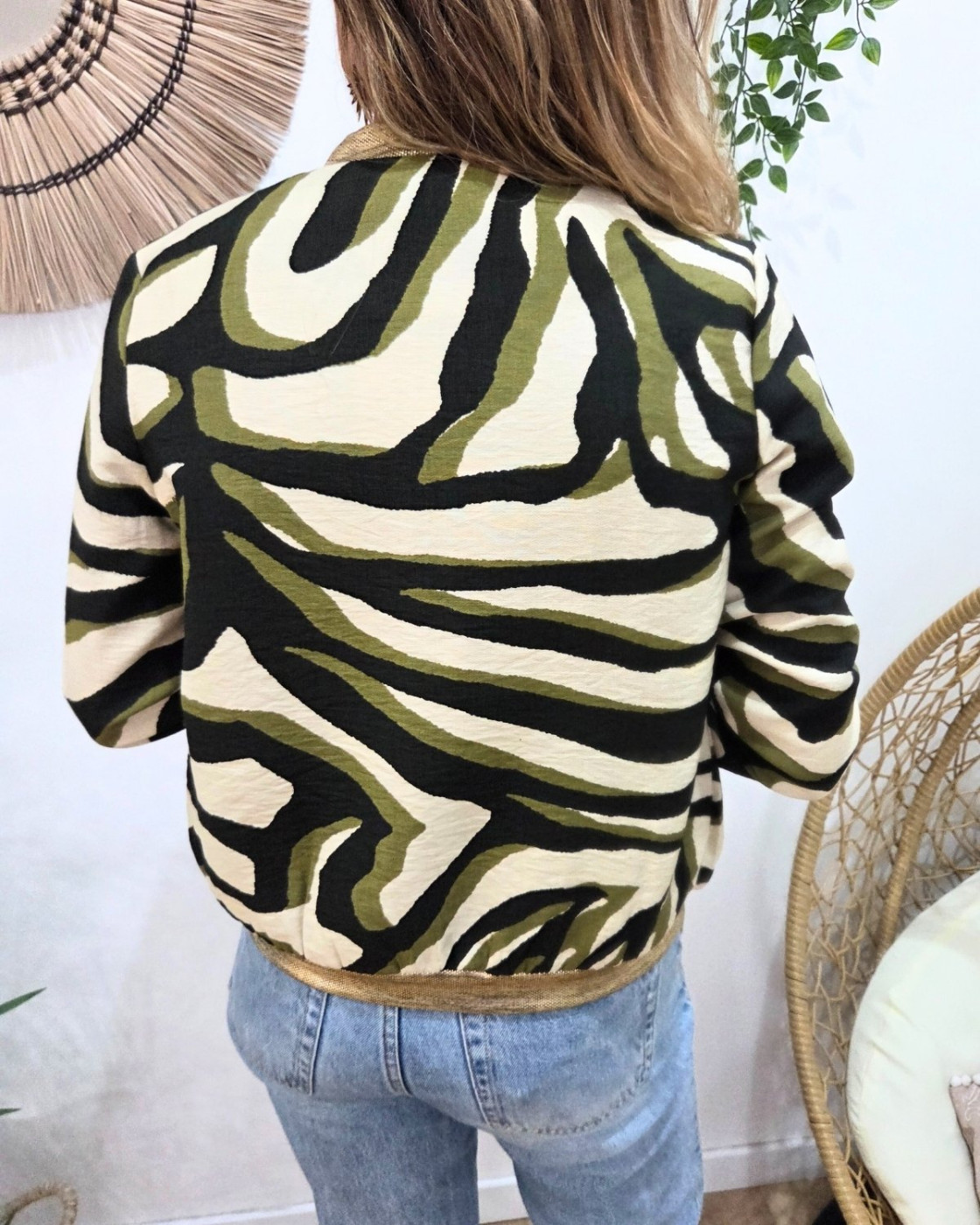 Bombers femme beige noir et kaki Zélyanne