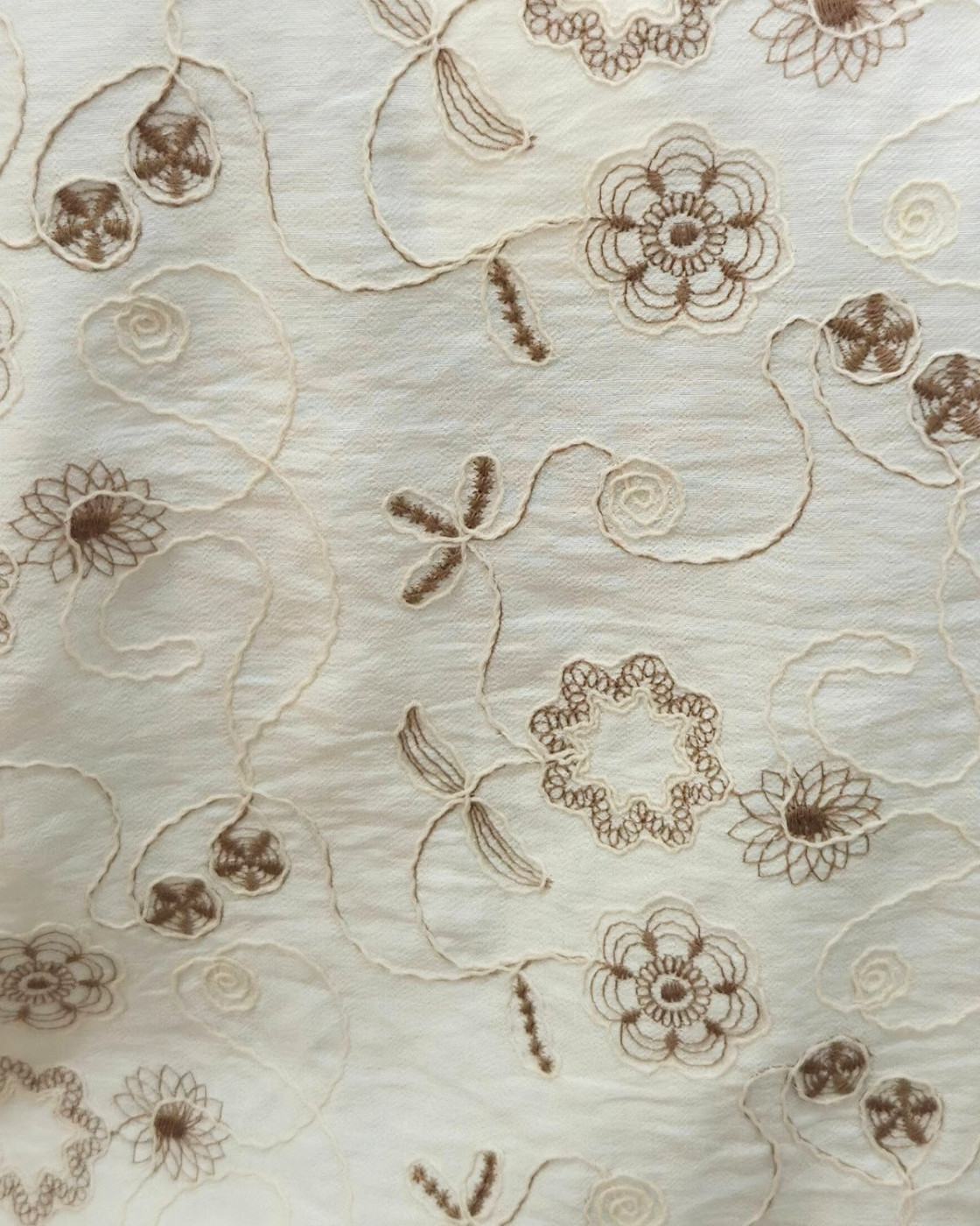 Bombers femme beige fleurs brodées camel Ysoriah