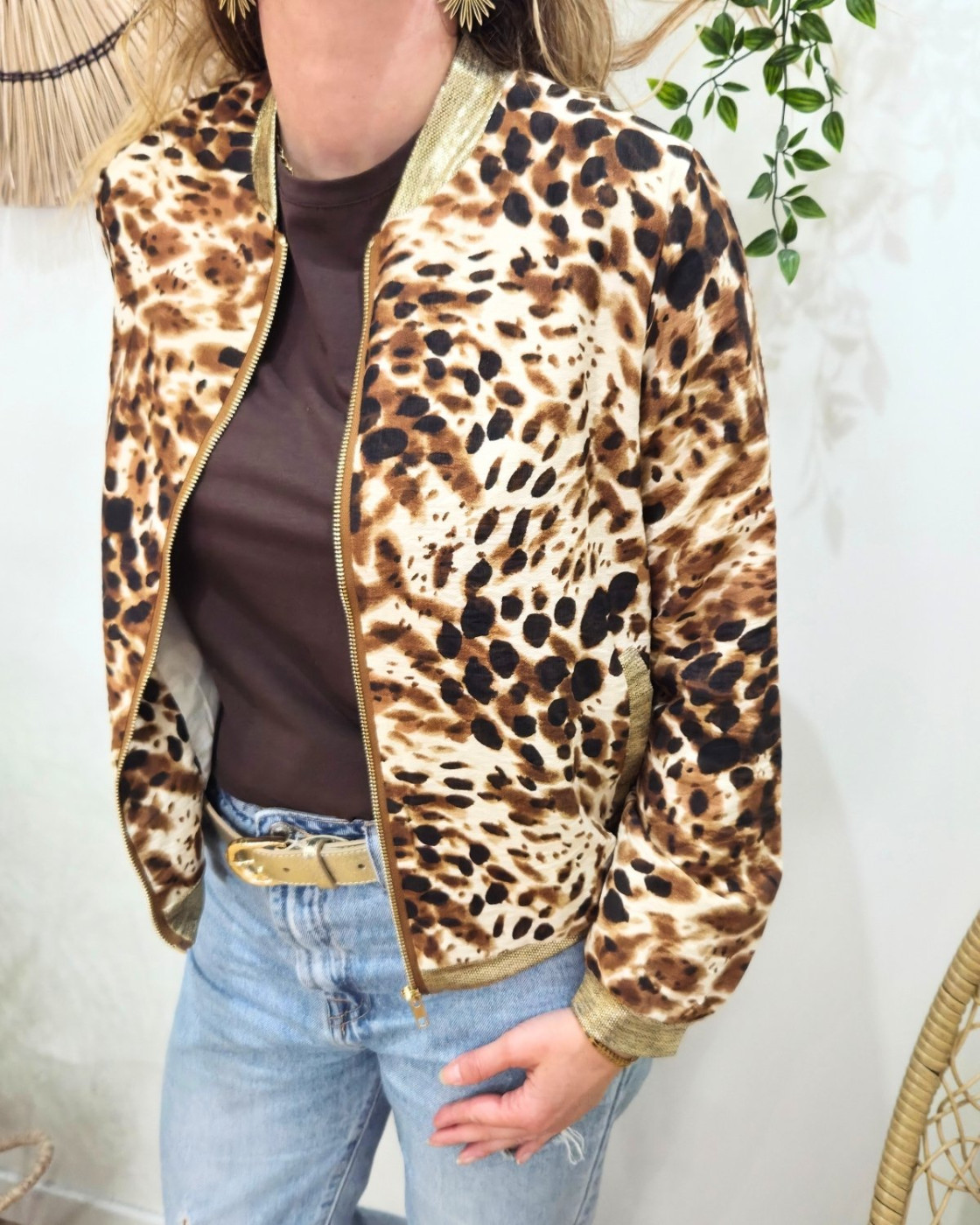 Bombers femme marron Uliana