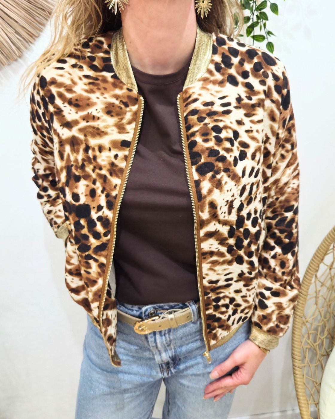 Bombers femme marron Uliana