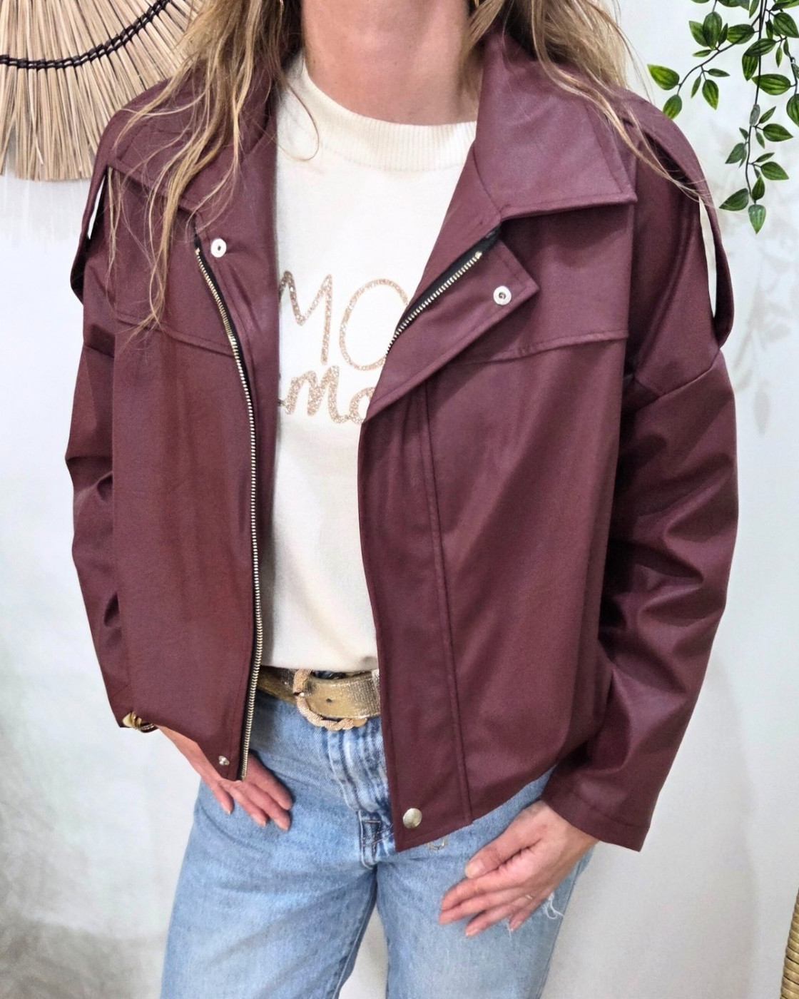 Bombers femme similicuir Cléo