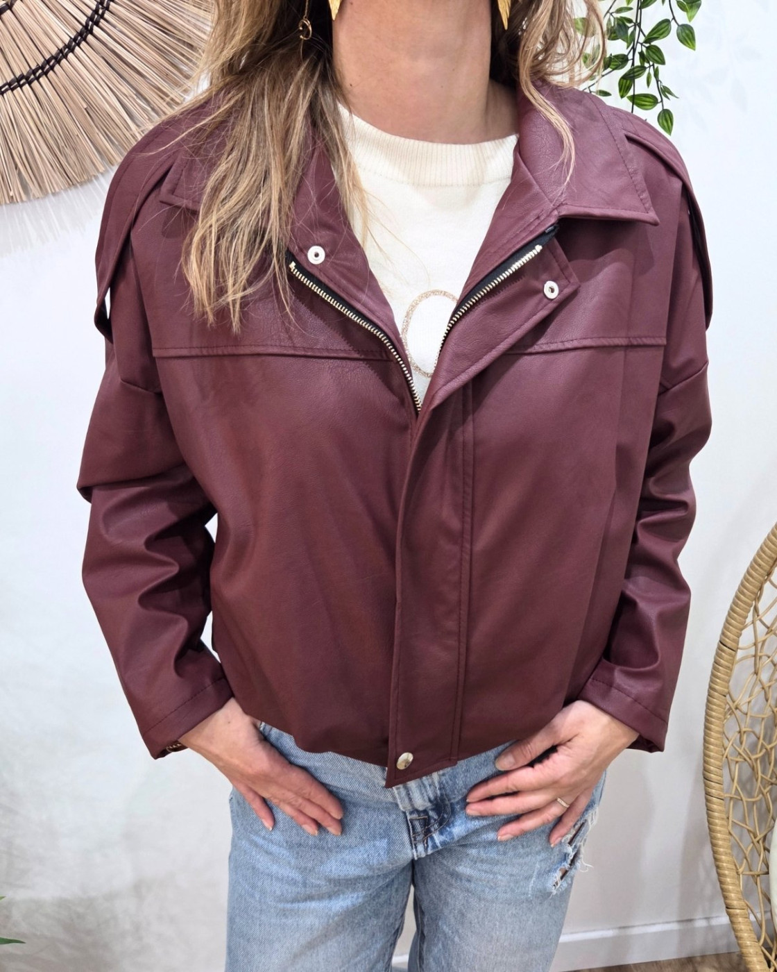 Bombers femme similicuir Cléo