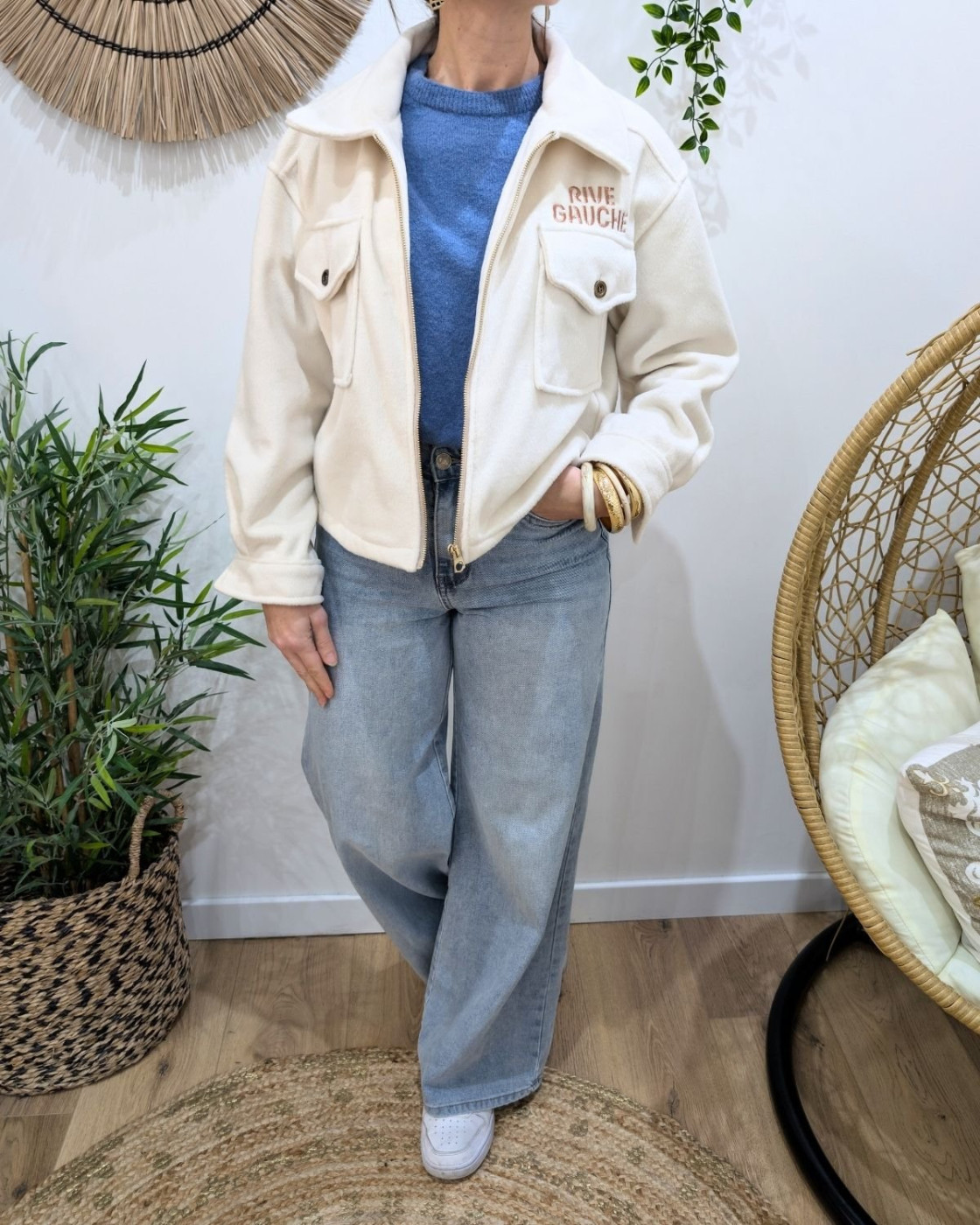 Veste courte femme écru RIVE GAUCHE