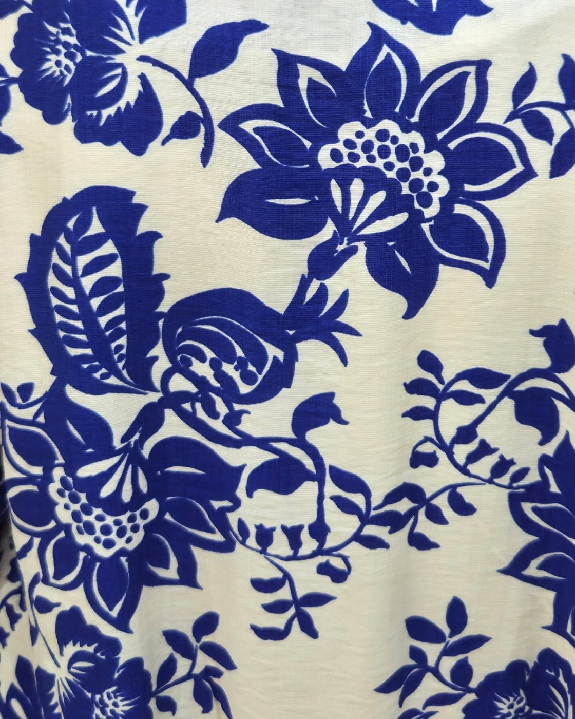 Bombers femme beige fleurs bleues roi Paolina