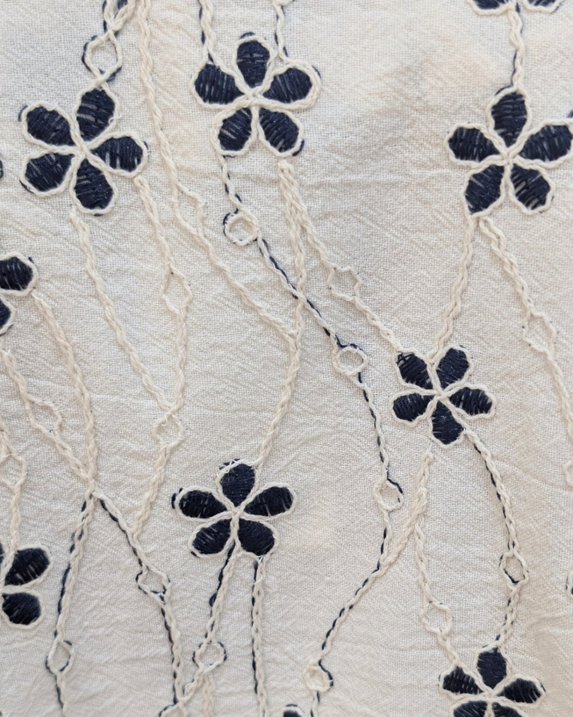 Bombers femme beige fleurs brodées marine Fiorella