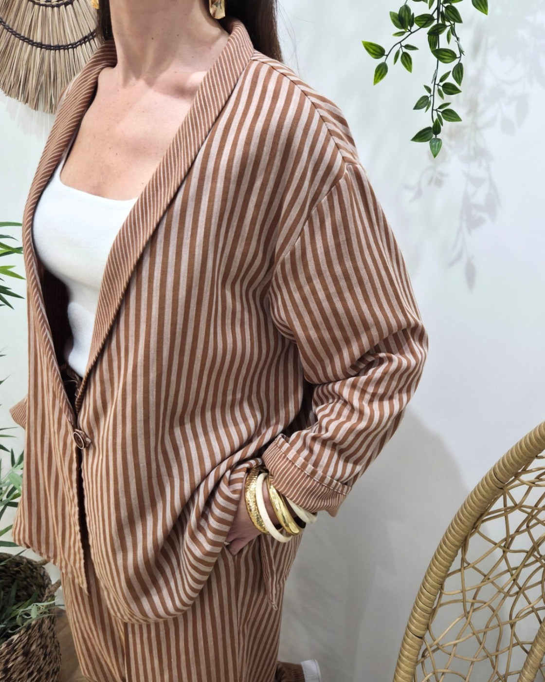 Blazer femme rayé Ginger