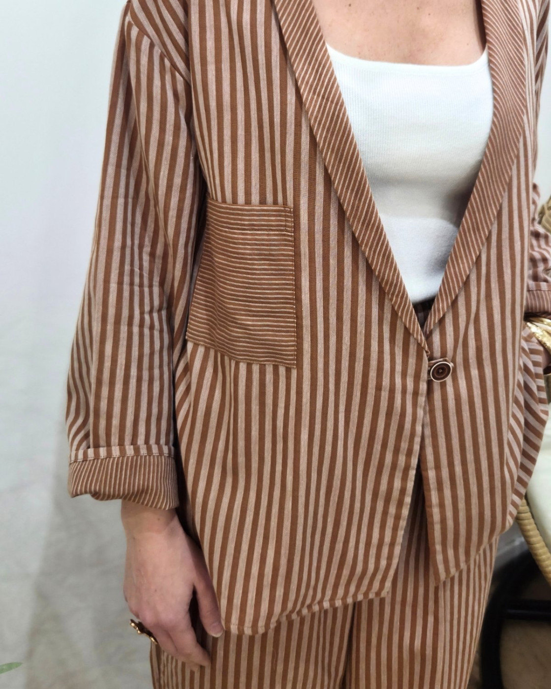 Blazer femme rayé Ginger
