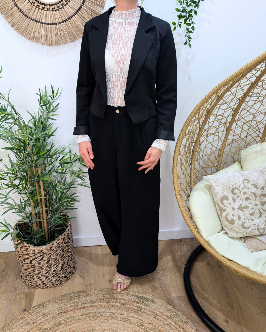 Top manches longues Elina blanc