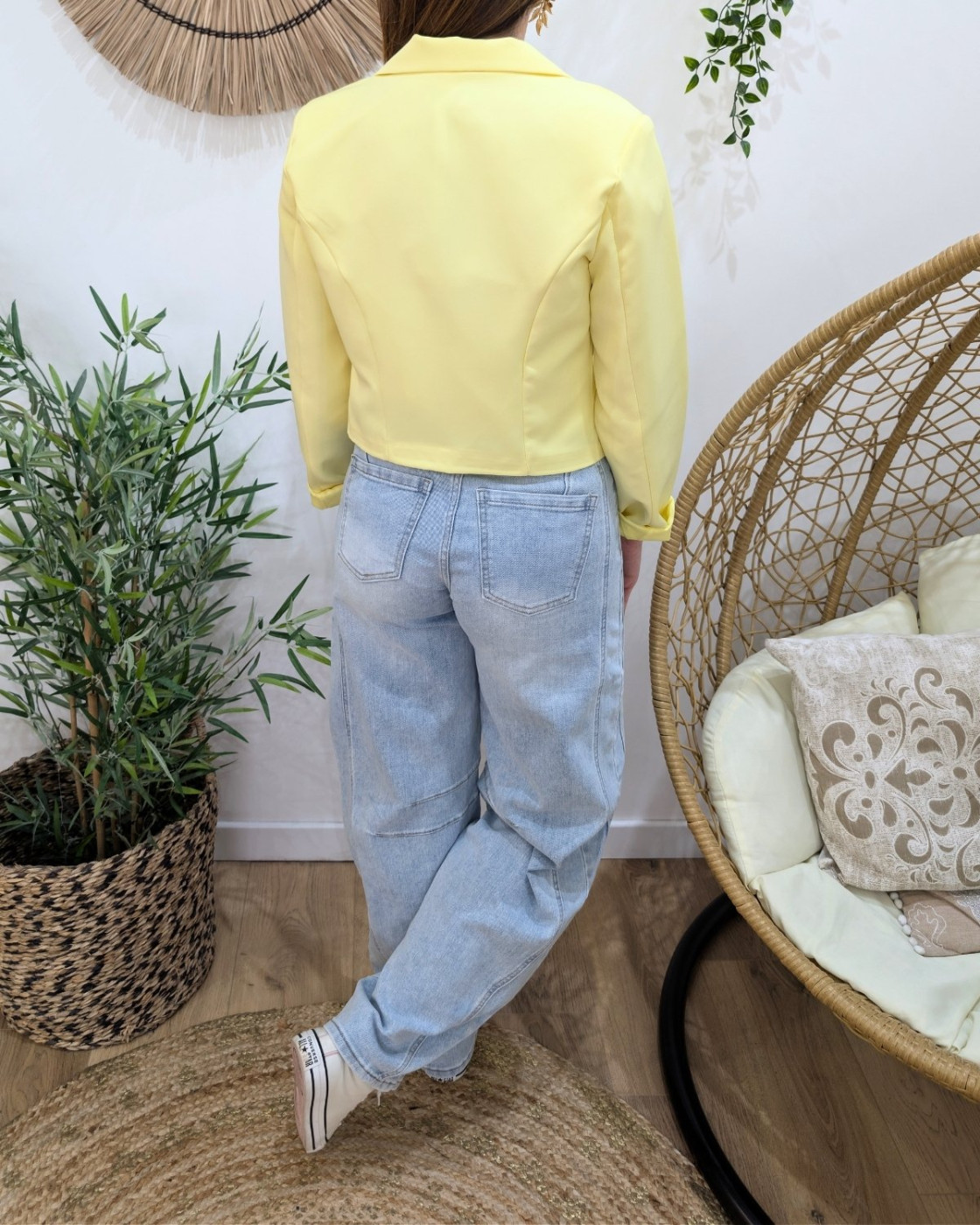 Demi Blazer femme jaune