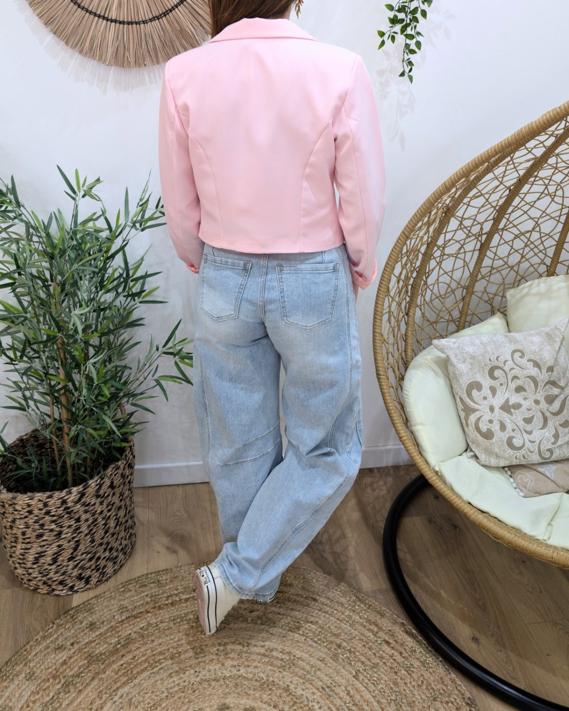 Demi Blazer femme rose baby