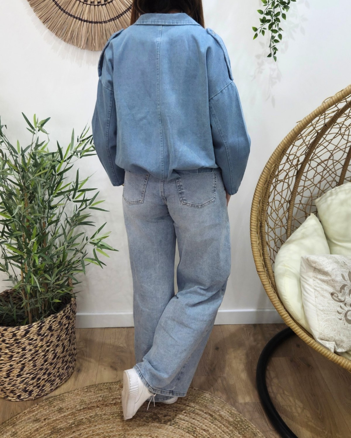 Veste femme bombers en jean Iria