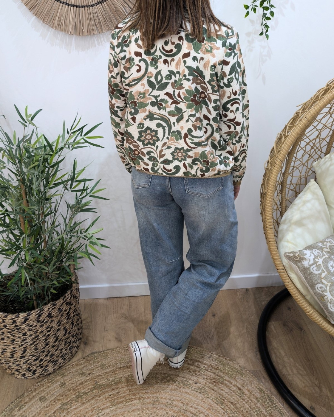 Bombers femme beige et kaki Contessa