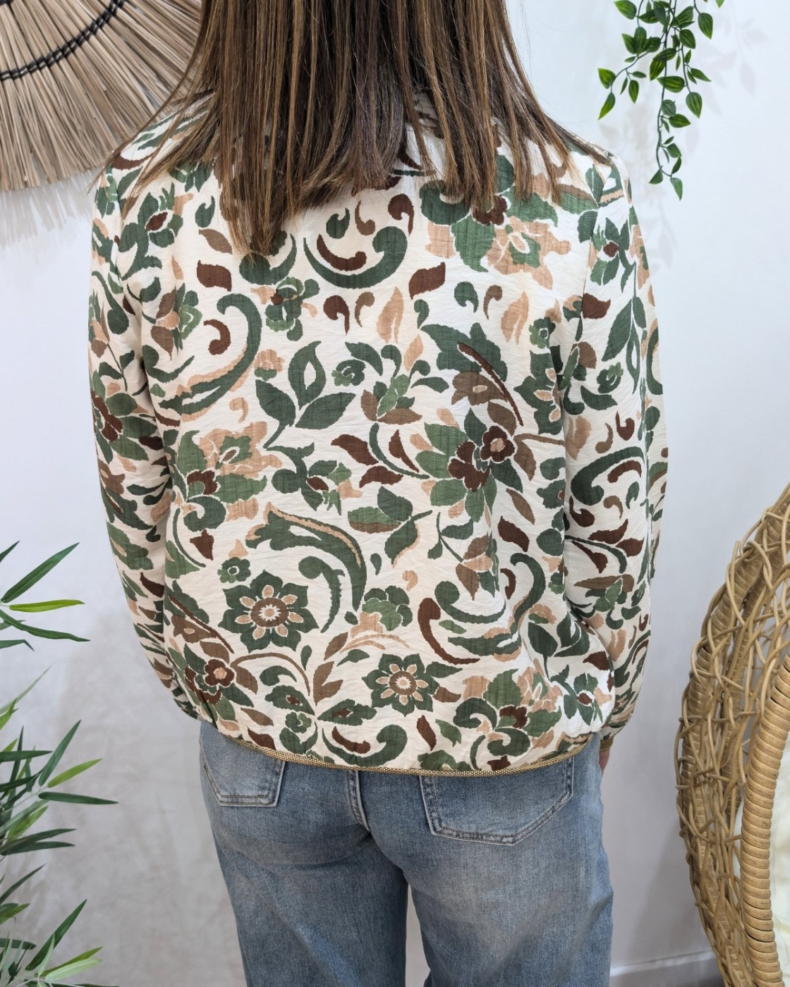 Bombers femme beige et kaki Contessa