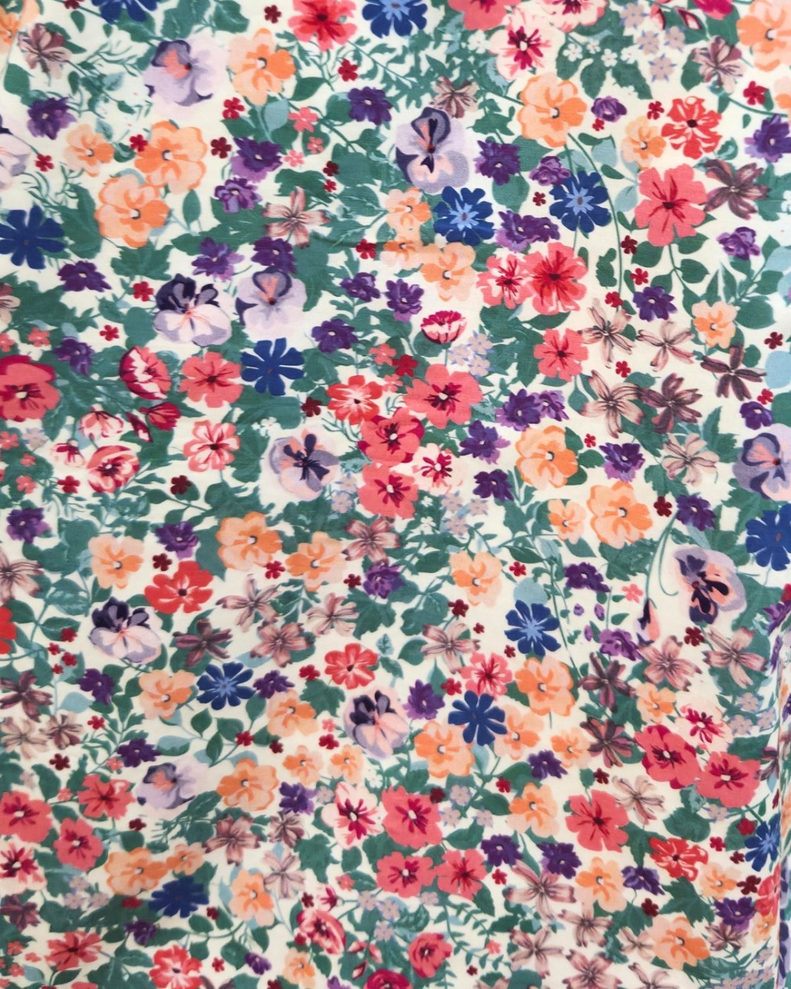 Bombers femme vert fleurs multicolores Flavia