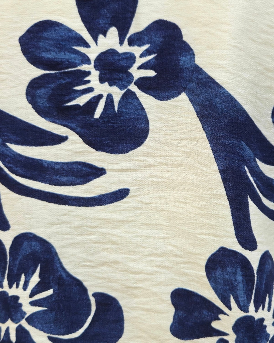 Bombers femme écru fleurs bleues Ludovica