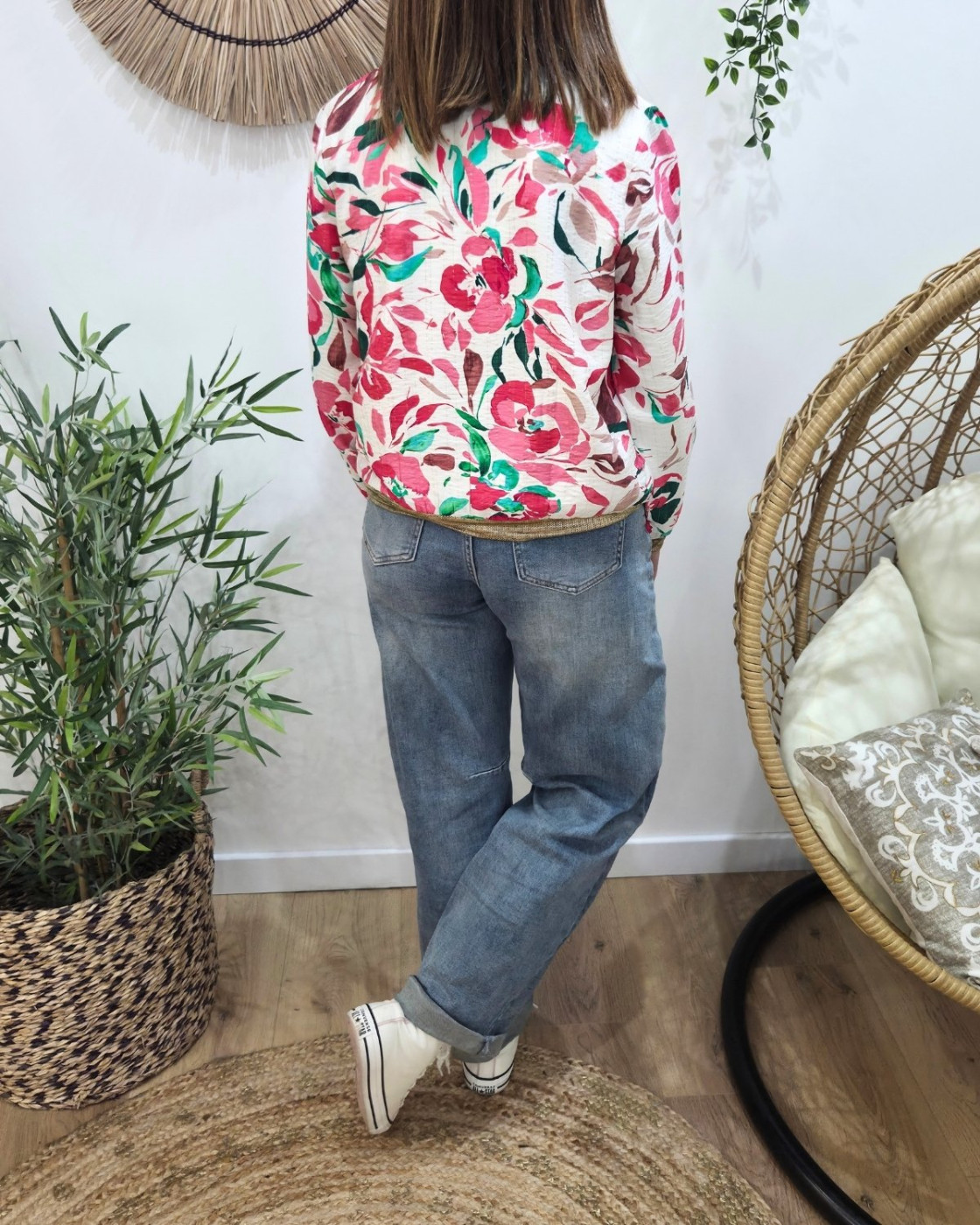 Bombers femme rose et vert Vittoria