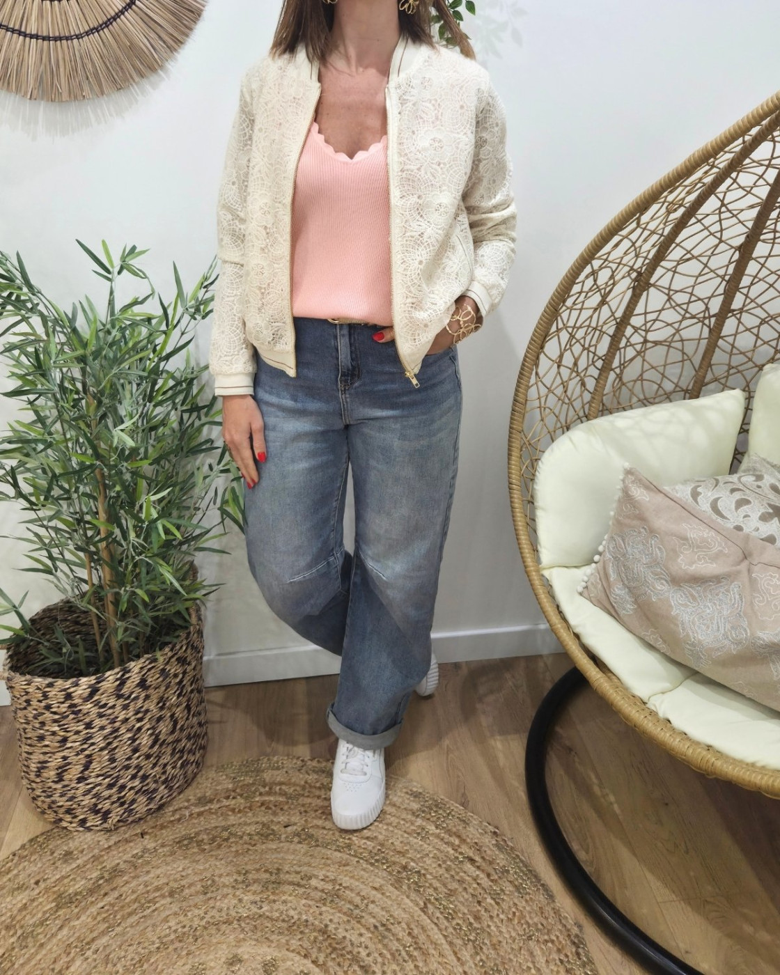 Bombers femme beige Eponine