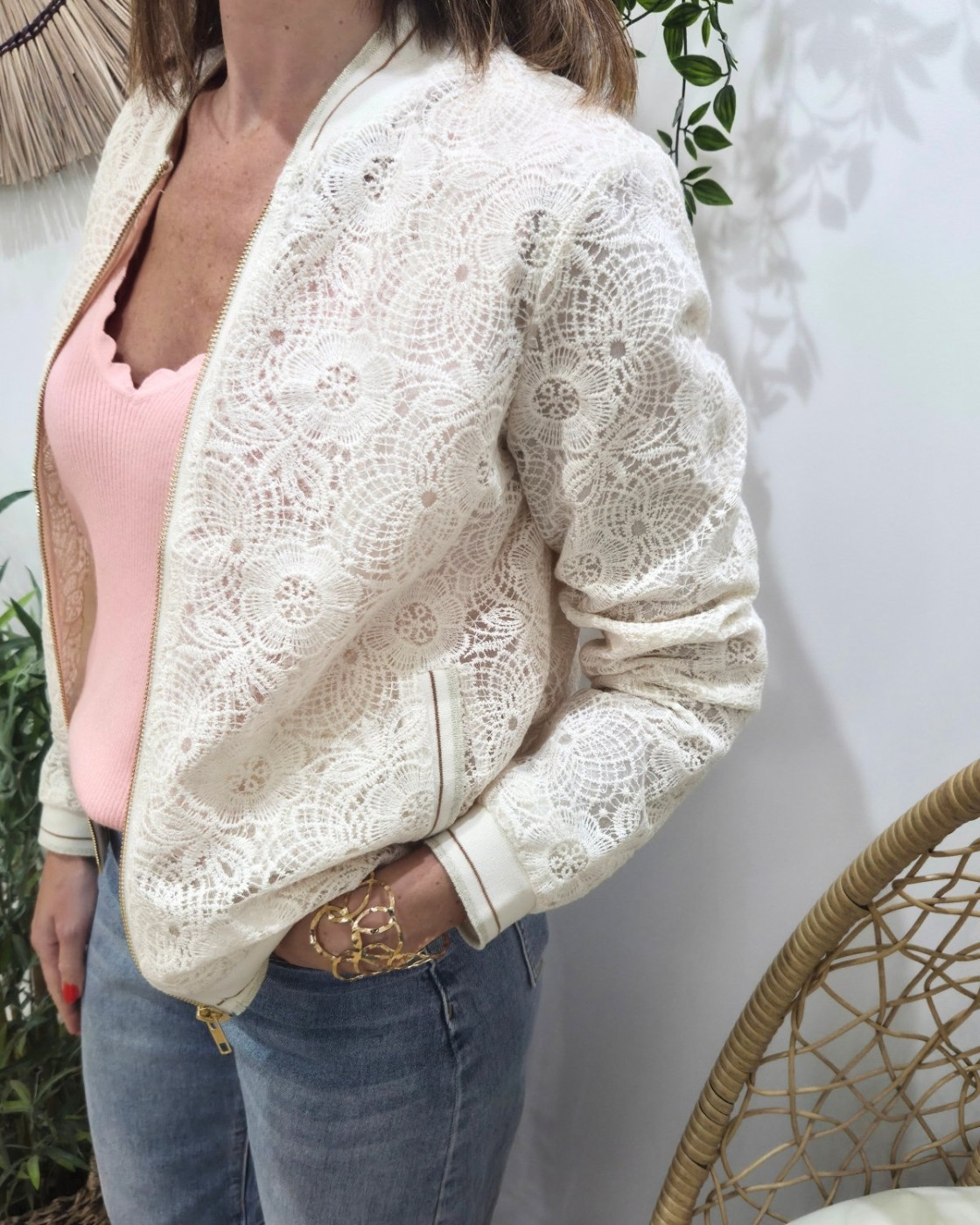 Bombers femme beige Eponine