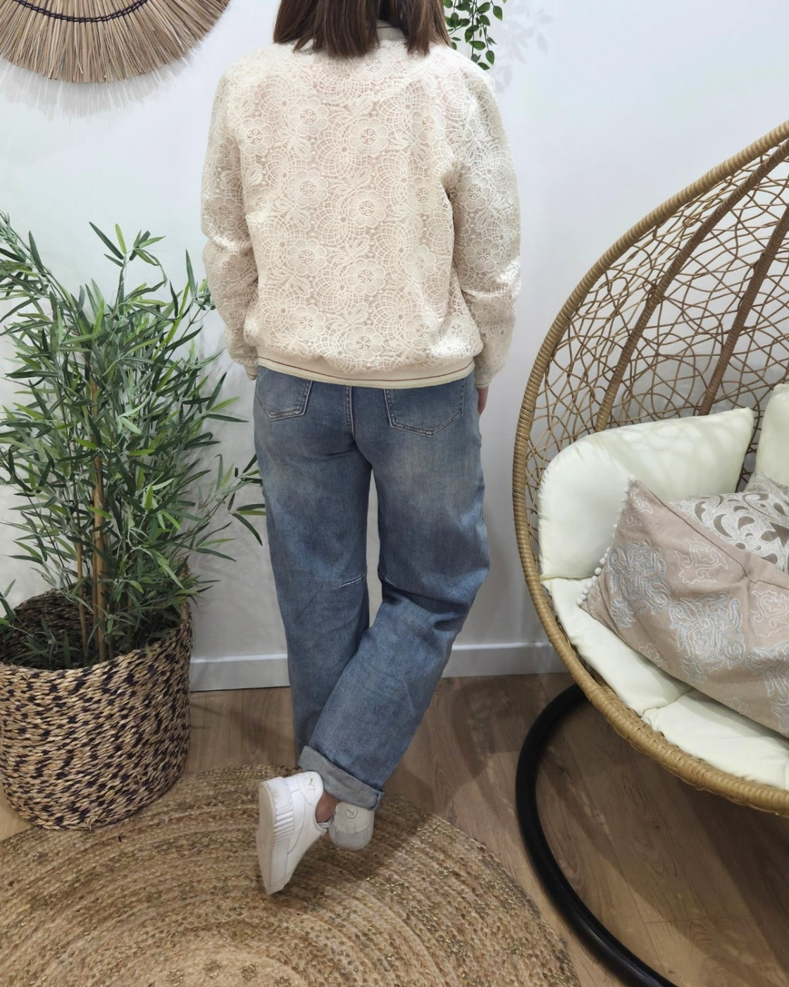 Bombers femme beige Eponine