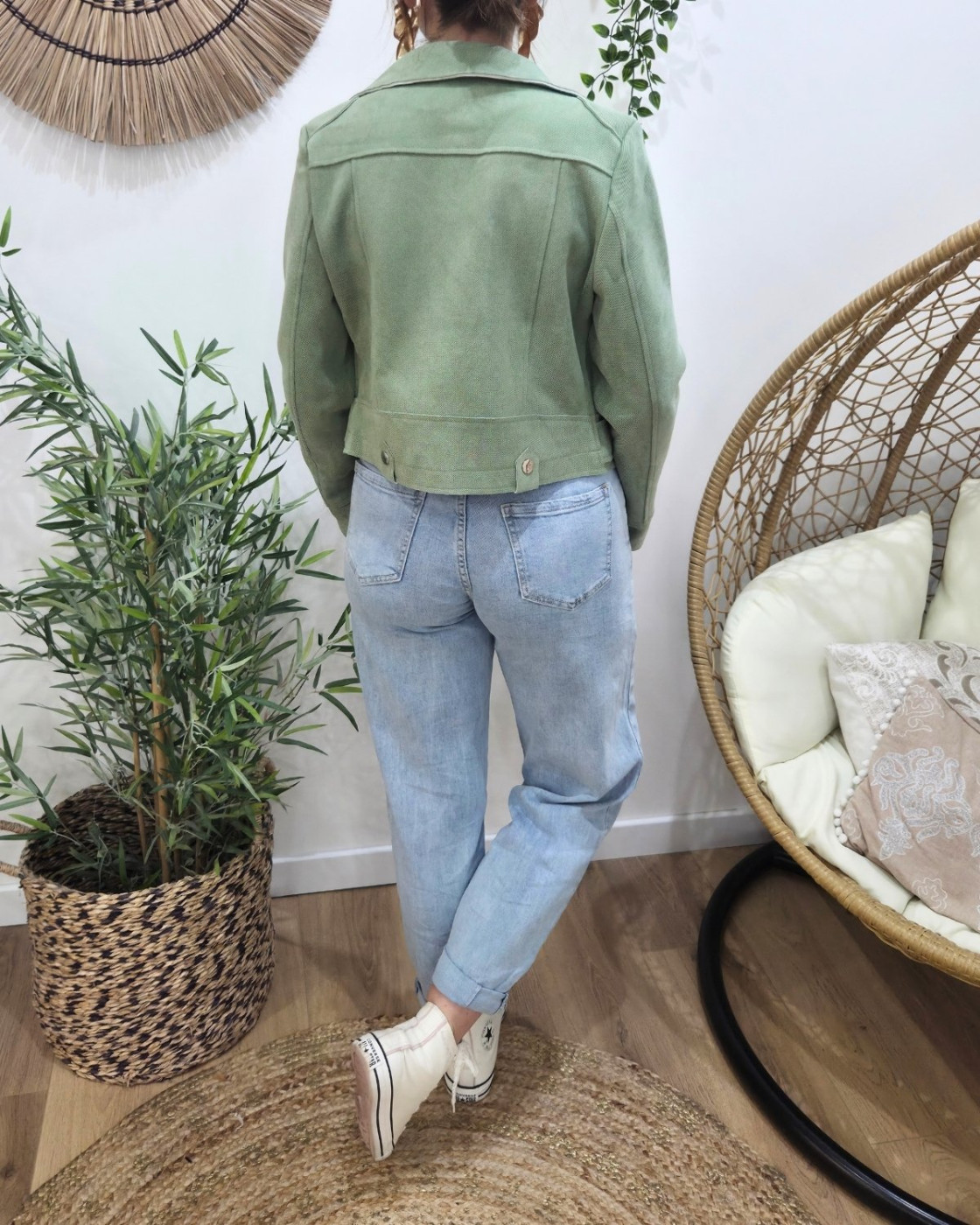 Perfecto femme vert Constance