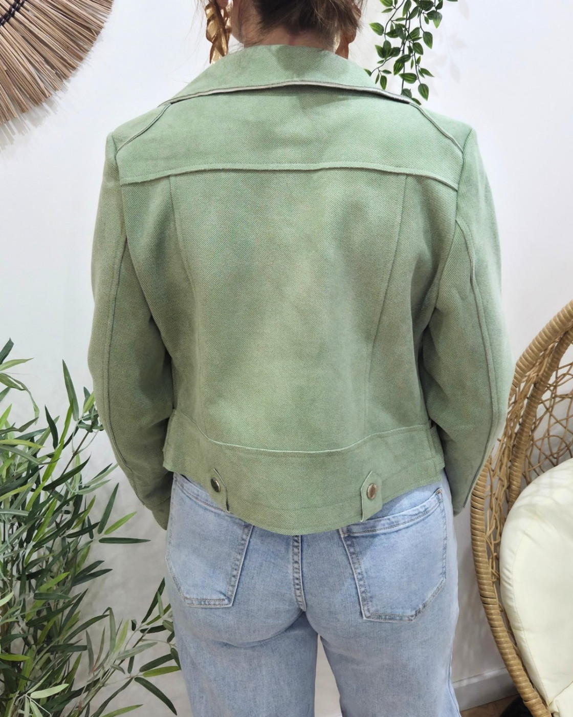 Perfecto femme vert Constance