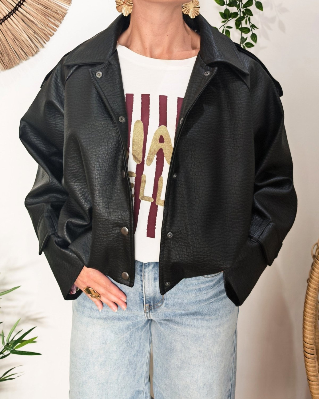 Bombers femme similicuir Viorica