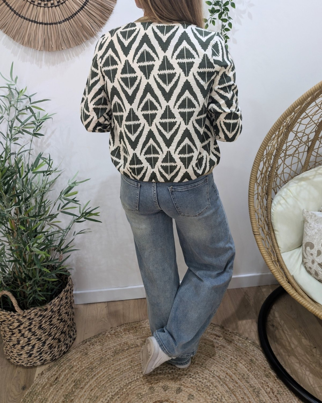 Bombers femme kaki et beige Morena