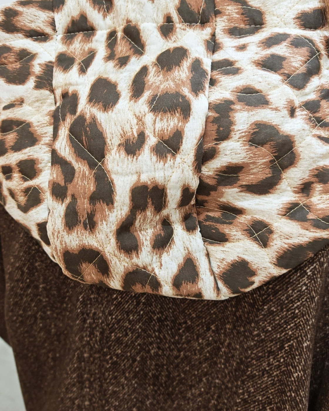 Veste femme chinée à capuche léopard Auxane