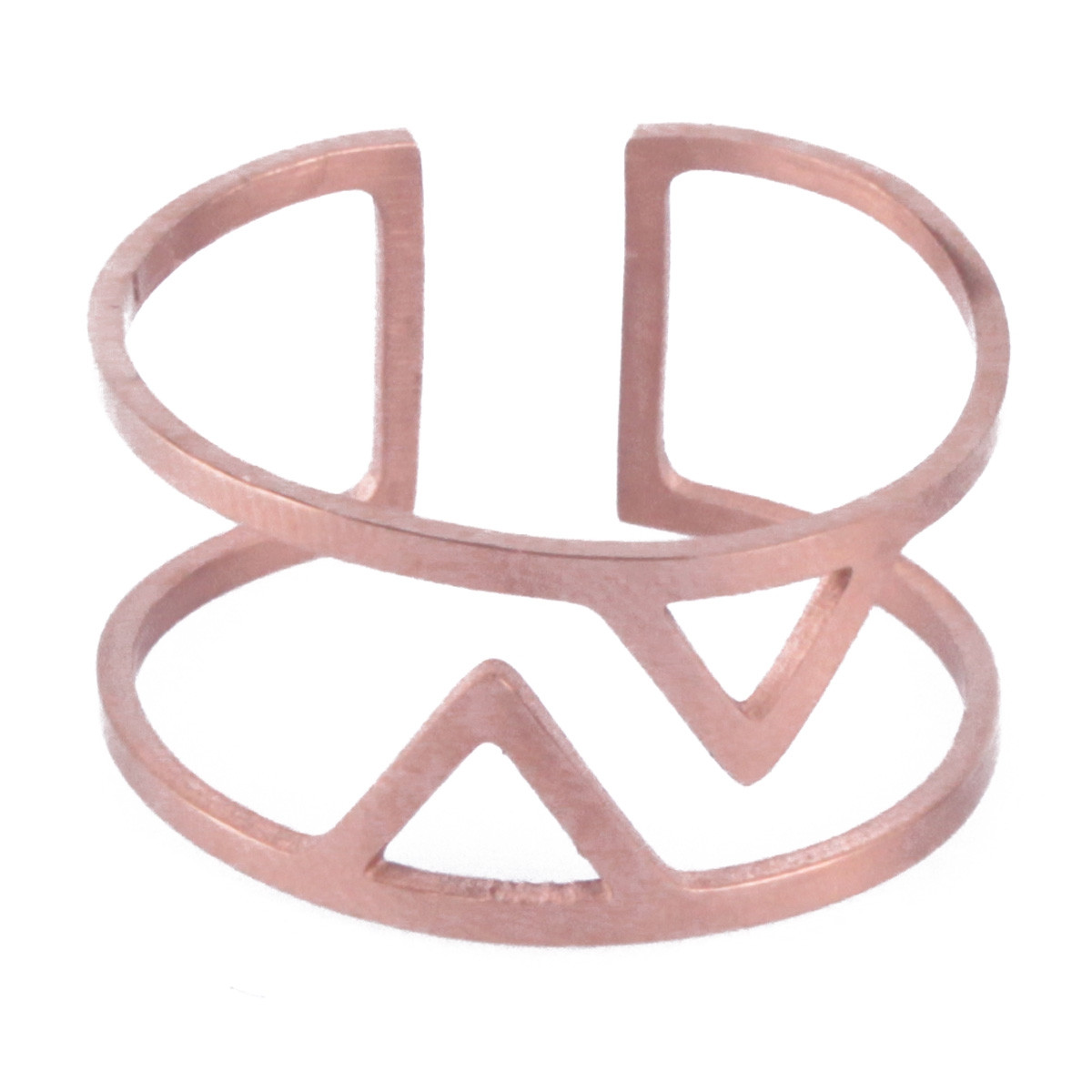 Bague acier cuivré MYLE MYLA Triangulo