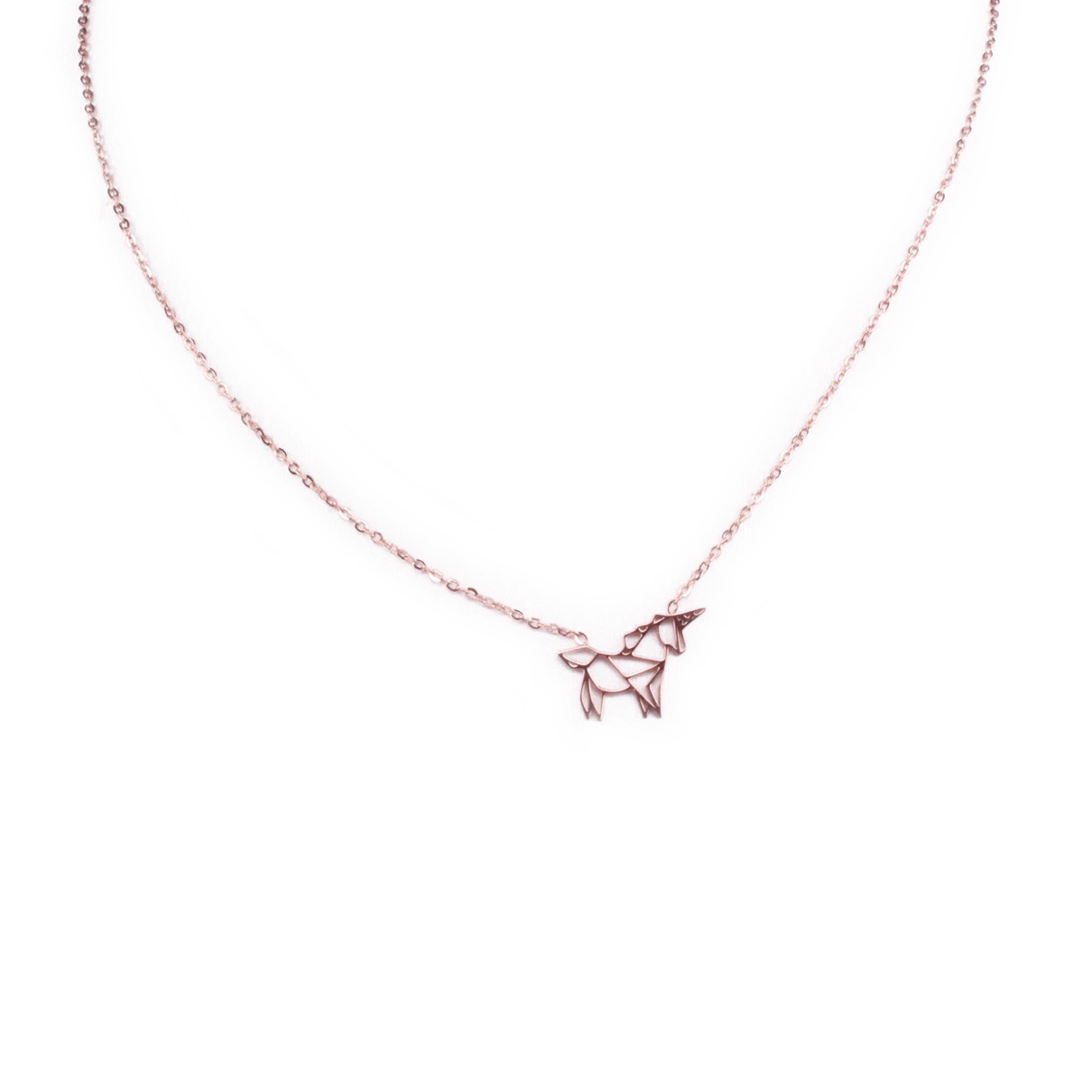Collier MILE MILA acier cuivré licorne