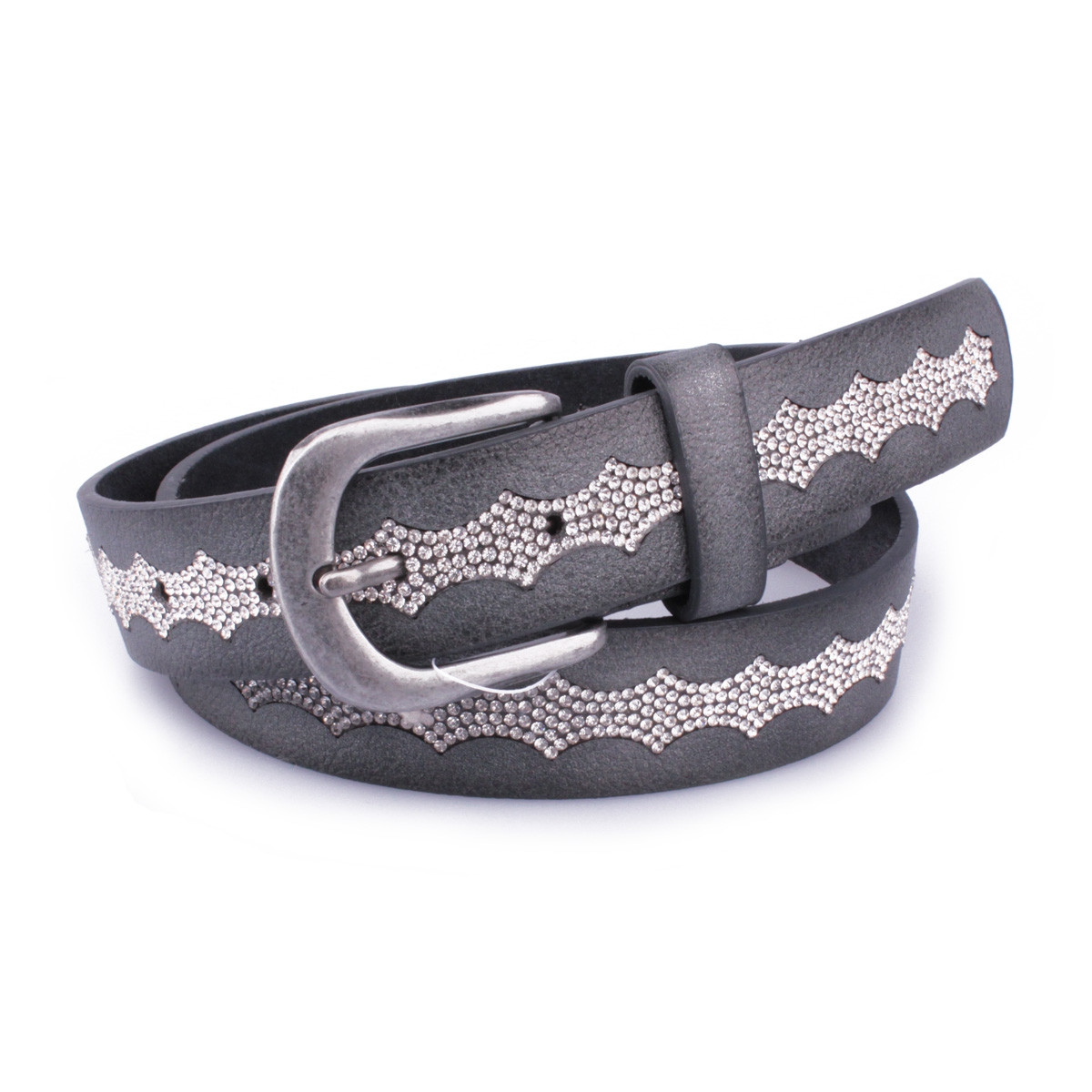 Ceinture grise vague de strass