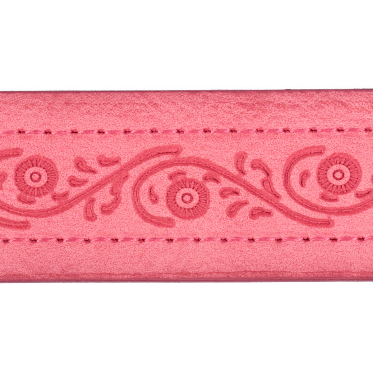 Ceinture rouge arabesques fleuries