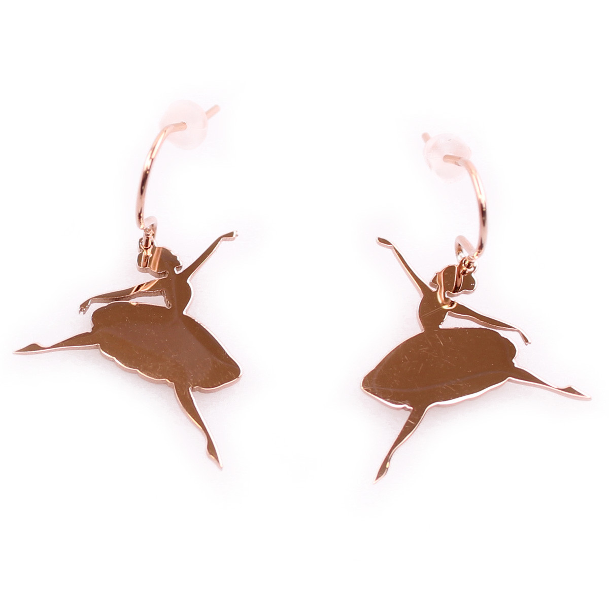 Boucles d'oreillesMILE MILA acier cuivré danseuse classique