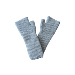 Mitaines femme maille pailletée-Gris
