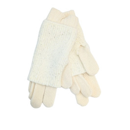 Gants mitaines 2 en 1 à sequins-Beige