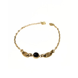 Bracelet femme acier doré et pierres Alvhid-Noir
