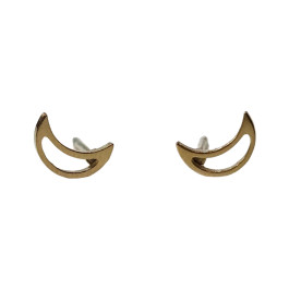 Boucles d'oreilles puces petites lunes-Or