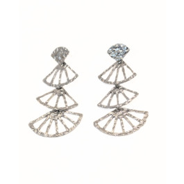 Boucles d'oreilles femme acier Liseron-Argent