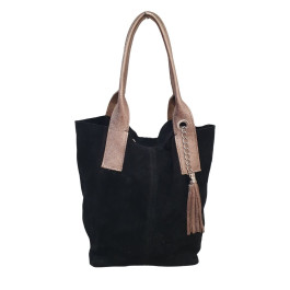 Sac à main femme cabas cuir Véréna-Noir