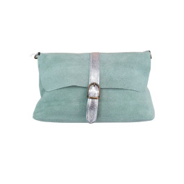 Sac à main femme bandoulière cuir Tyliane-Vert d'eau