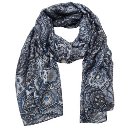 Foulard femme mandala-Gris