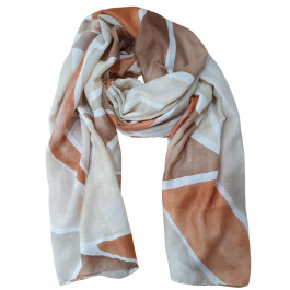 Foulard femme à motifs et paillettes Calypso-Camel