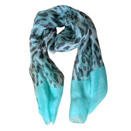 Foulard voile femme motif tacheté-Vert