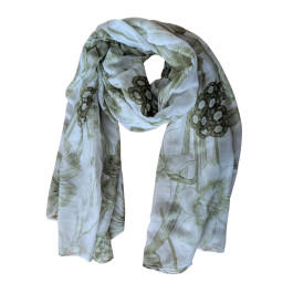 Foulard femme fleurie Célya-Kaki