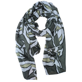 Foulard femme feuillages Alicia-Kaki