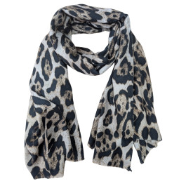 Foulard femme léopard Amélie-Camel