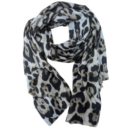 Foulard femme léopard Amélie-Taupe