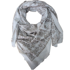 Echarpe femme imprimé cachemire Sabrina-Beige
